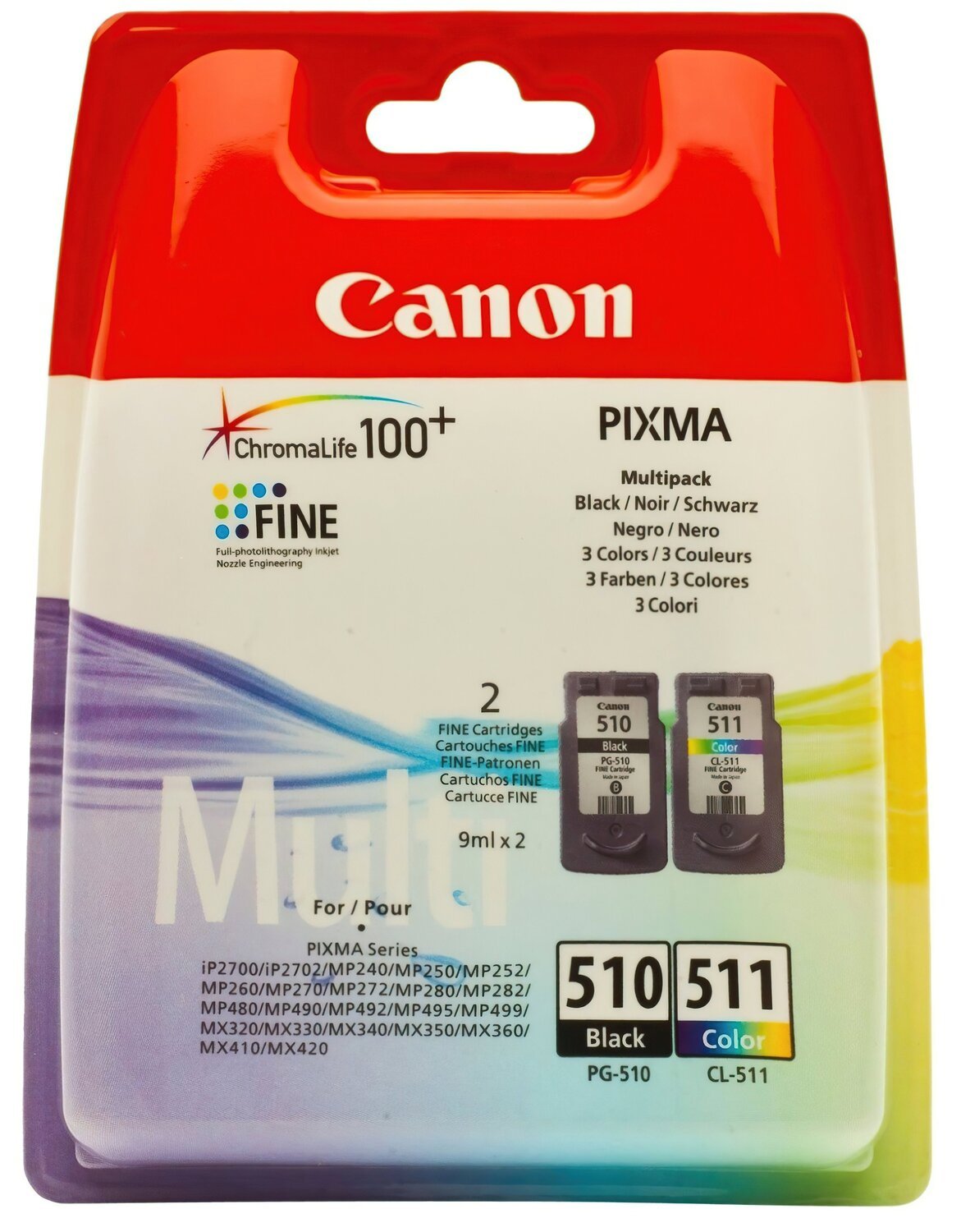 Картридж струйный CANON PG-510Bk/CL-511 цв. Multi Pack (2970B010) фото 