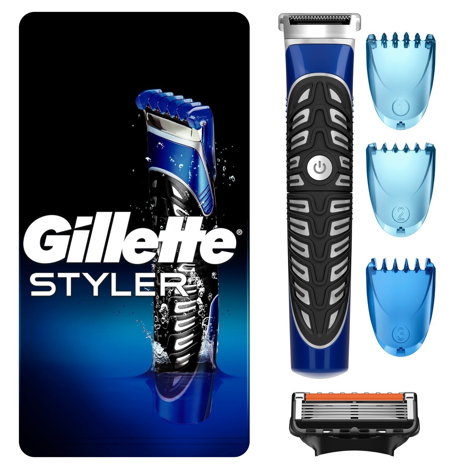 Бритва-стайлер Gillette Fusion ProGlide Styler с 1 сменным картриджем ProGlide Power + 3 насадки для моделирования бород фото 