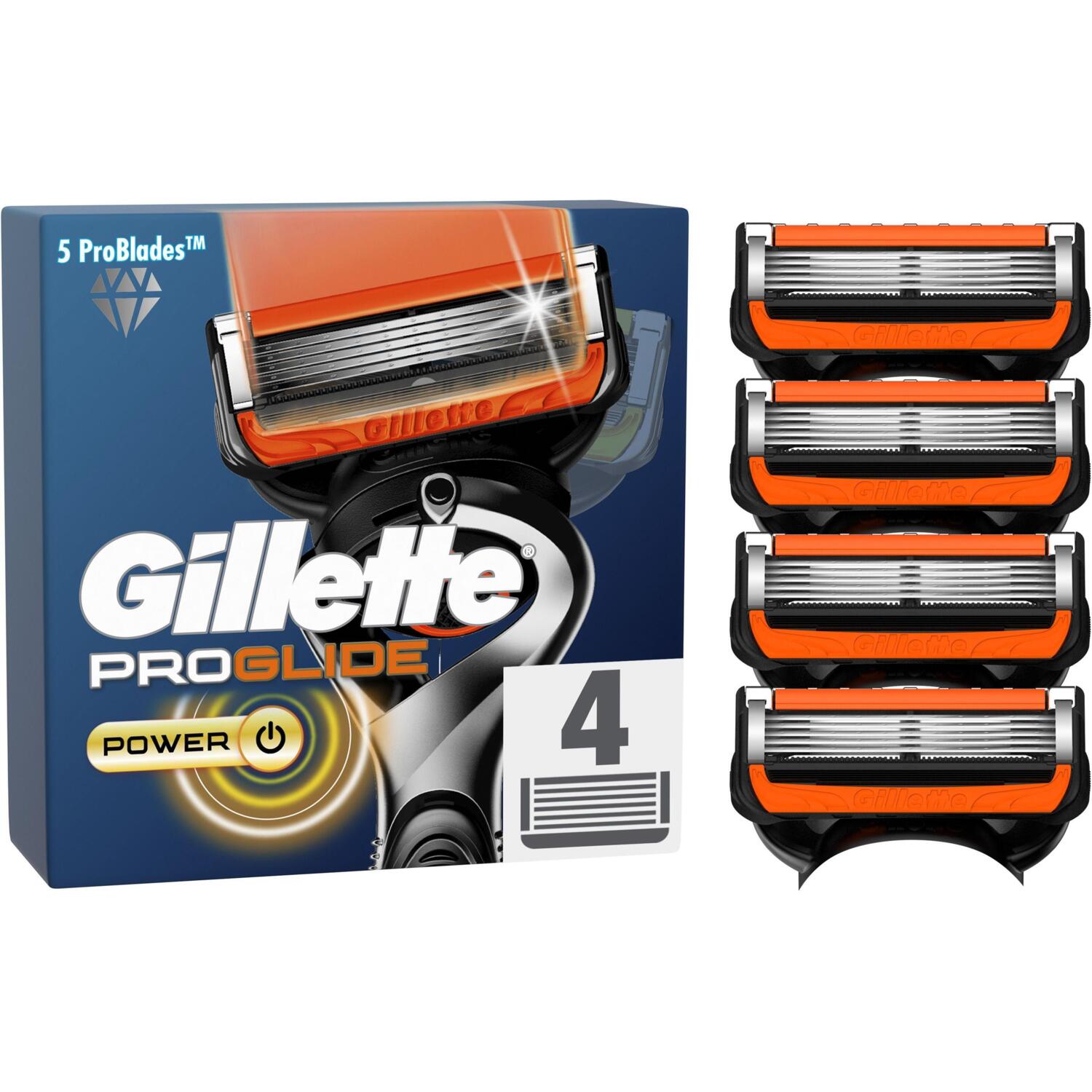 Змінні картриджі для гоління Gillette Fusion 5 ProGlide Power 4 штфото