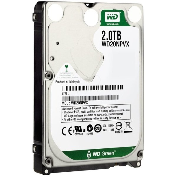 Жесткий диск внутренний WD 2.5&quot; SATA 3.0 2TB 6GB/S/8MB WD20NPVX (WD20NPVX) фото 