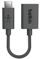 Переходник Belkin USB-C to USB 3.0 (CM/AF) 0.14м, Black (F2CU036btBLK)