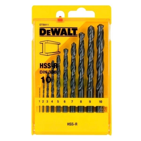 

Набор сверл по металлу DeWalt HSS-R, 10шт.