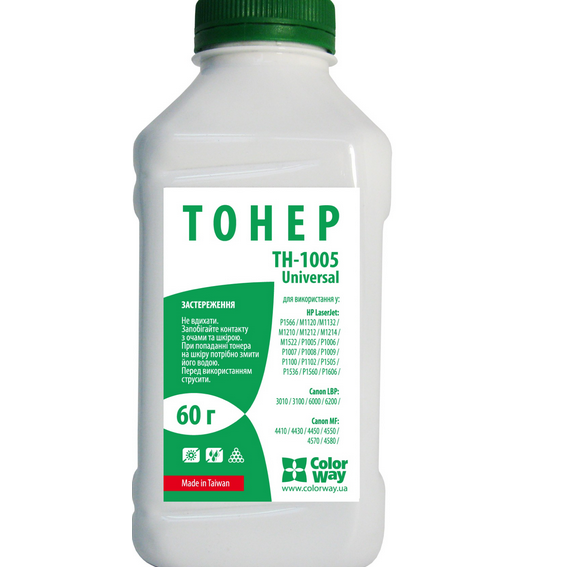 Тонер лазерний Colorway HP LJ P1005/P1505, 0.5kg Universal bottle (TH-1005-0.5B) фото1