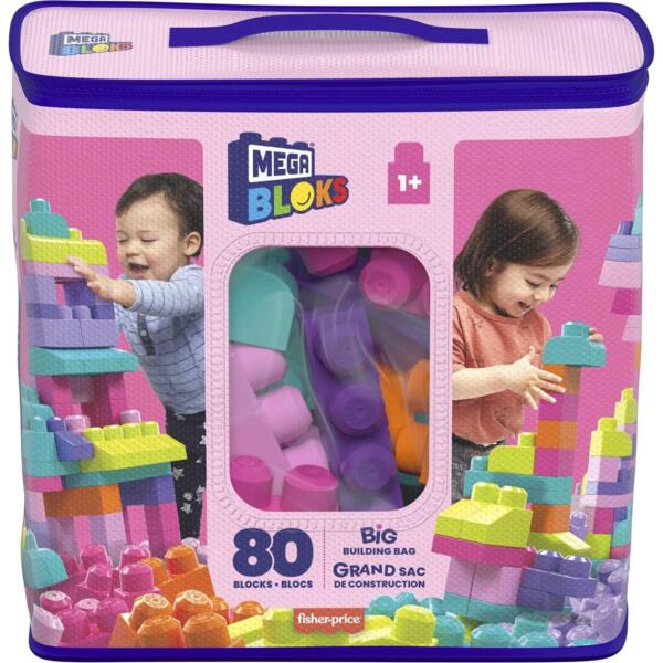 

Конструктор розовый в мешке (80 дет.) Mega Bloks (DCH62)