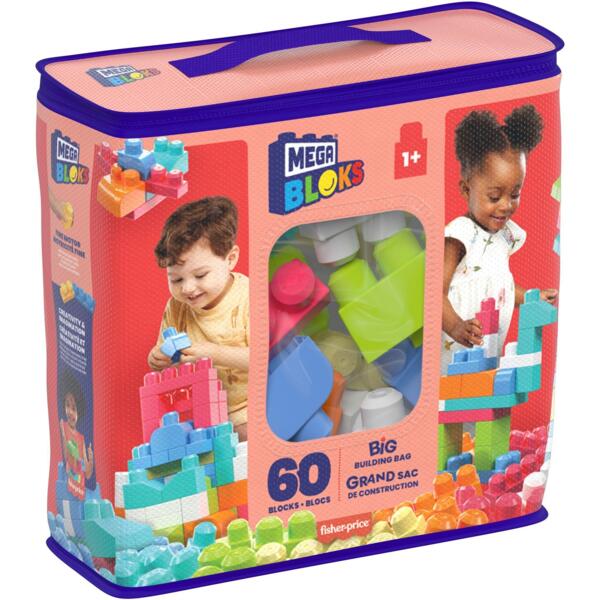 

Конструктор розовый в мешке (60 дет.) Mega Bloks (DCH54)