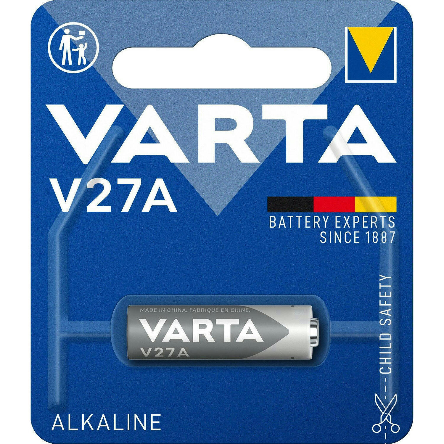 Батарейка VARTA alkaline V 27 A (MN27, 27А, GP27A, L828) BLI 1 (04227101401)фото
