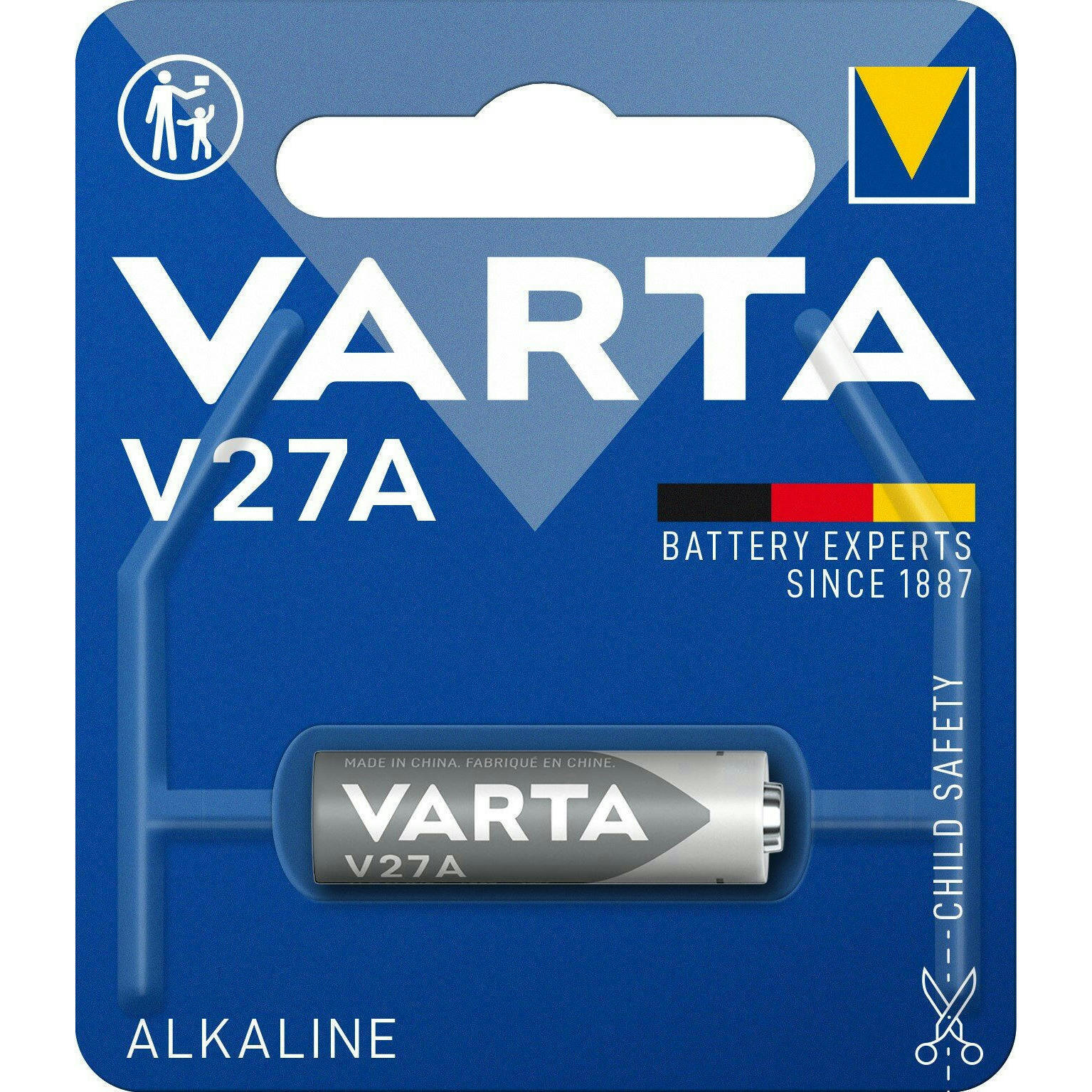 Батарейка VARTA alkaline V 27 A (MN27, 27А, GP27A, L828) BLI 1 (04227101401)фото1
