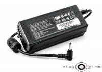 Блок живлення для ноутбуків PowerPlant ASUS 220V, 45W: 19V 2.37A (3.0*1.1)