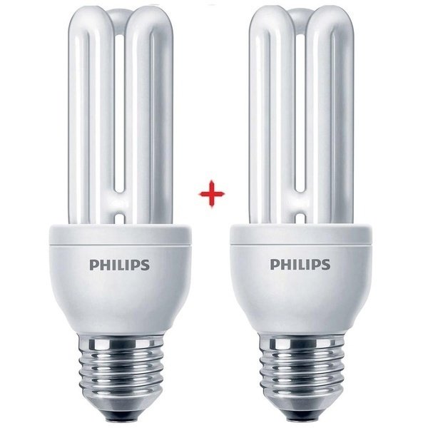 Комплект ламп енергозберігаючих Philips E27 14W 220-240V 6500K Genie (1+1)фото1