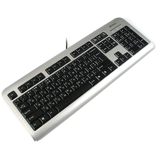 Клавиатура A4Tech LCD-720 USB (Silver+Black) фото 