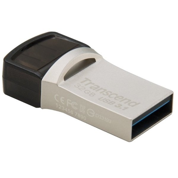 Акція на Накопитель USB 3.1 TRANSCEND Type-C 890 32GB  (TS32GJF890S) від MOYO