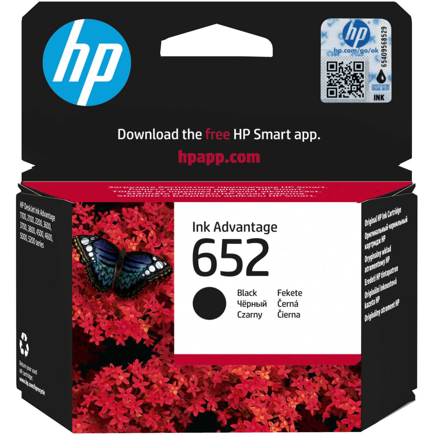 Картридж струйный HP No.652 DJ Ink Advantage 1115/2135/ 3635/3835 Black (F6V25AE) фото