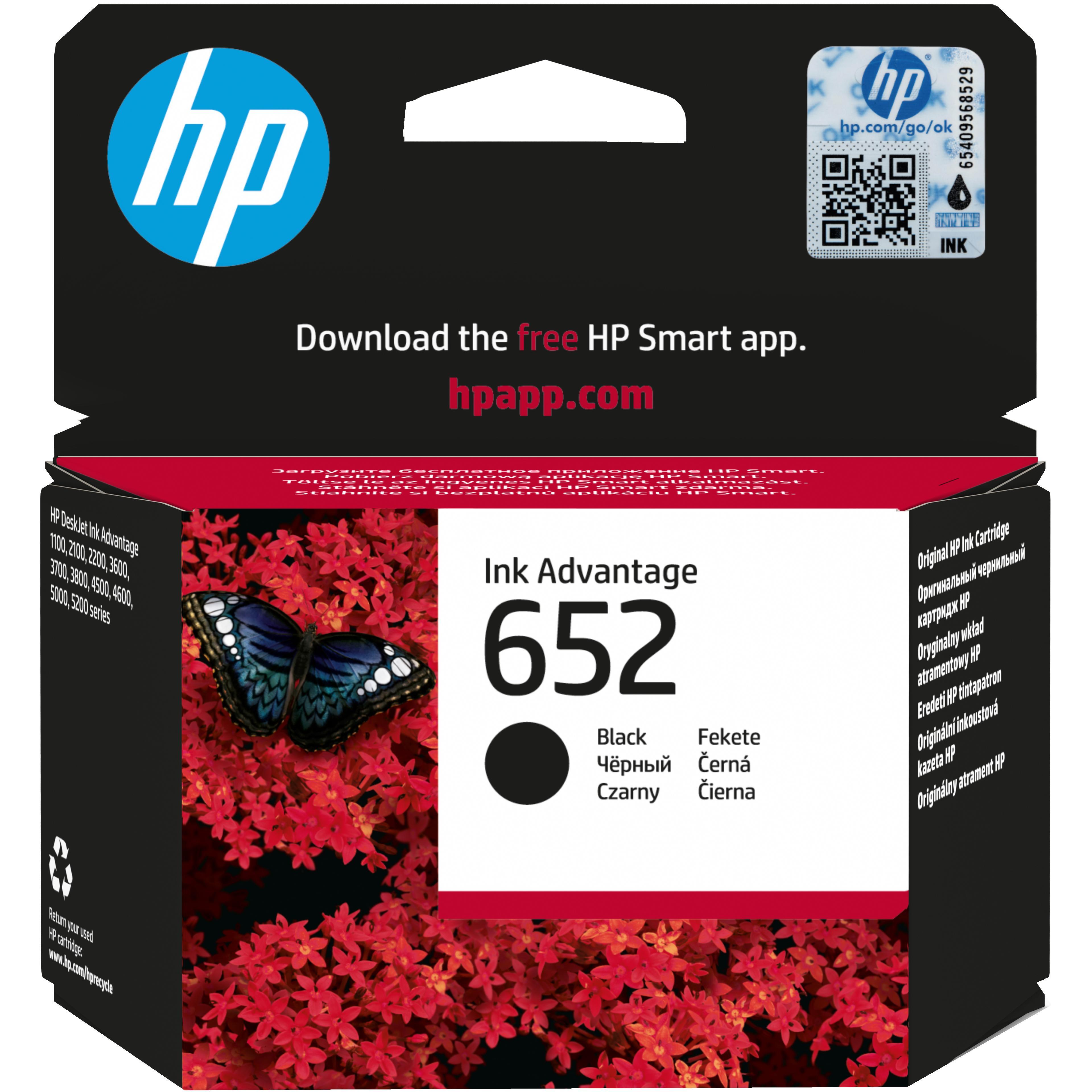 Картридж струйный HP No.652 DJ Ink Advantage 1115/2135/ 3635/3835 Black (F6V25AE) фото 1