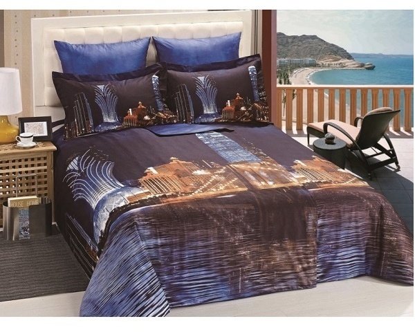 Комплект постельного белья Arya 3D Midnight City, евро (1002122) фото 1