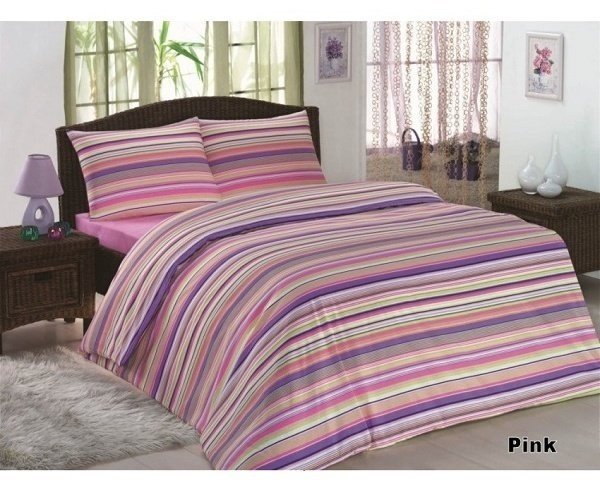 Комплект постельного белья Classi Karina розовый, двуспальный (1000344) фото 