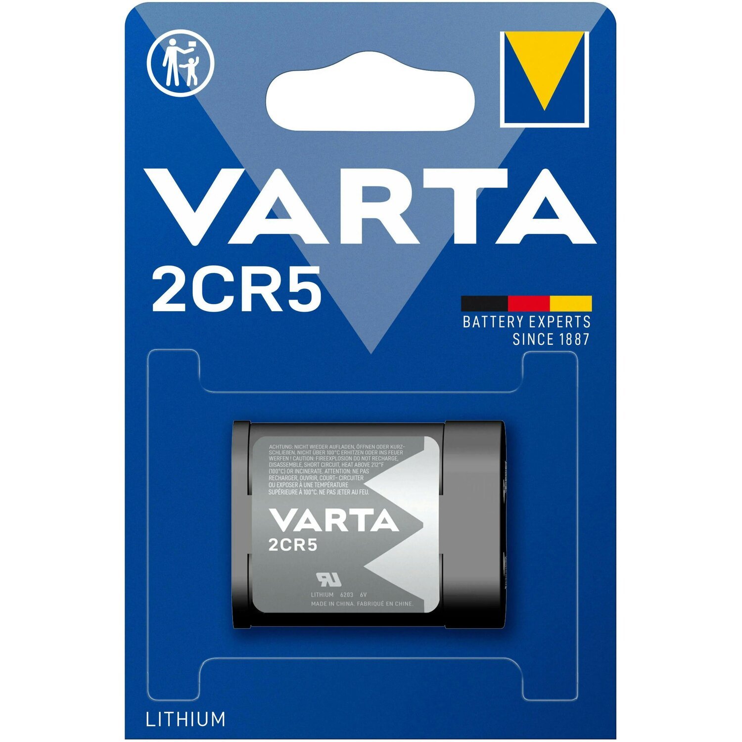 Батарейка VARTA Lithium 2CR5 BLI 1 (06203301401)фото