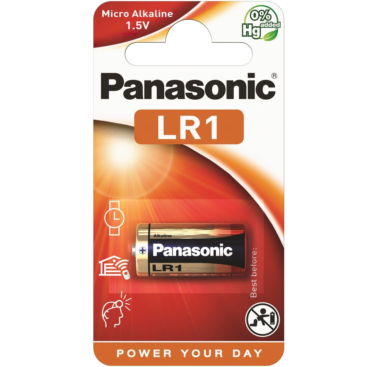 Батарейка Panasonic LR1 BLI 1 Alkaline (LR1L/1BE) фото 