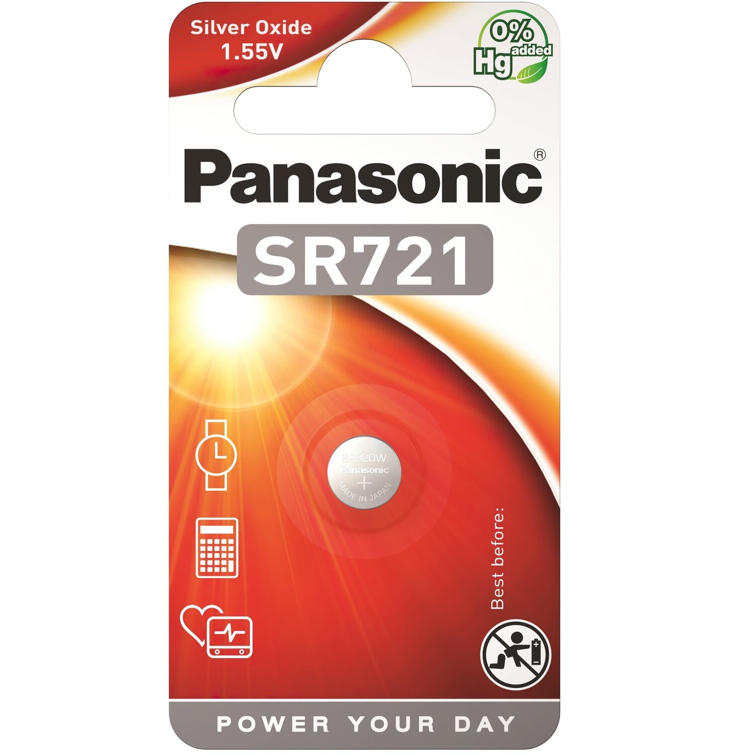 Батарейка Panasonic SR 721 BLI 1 (SR-721EL/1B) фото 
