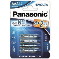 Батарейка Panasonic Evolta AAA BLI (4+2) Alkaline (LR03EGE/6B2F)