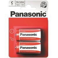 Батарейка Panasonic Red Zinc R14 BLI 2 Zink-Carbon (R14REL/2BPR)