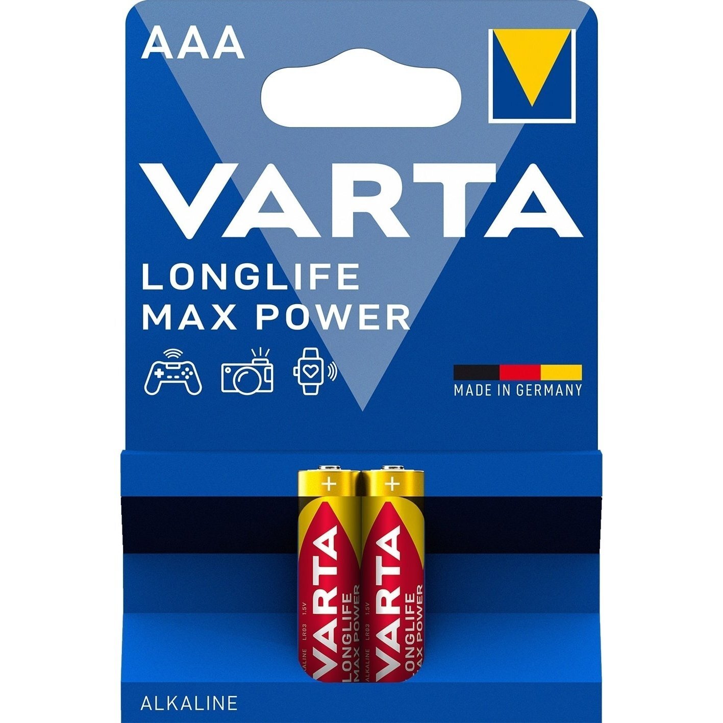 Батарейка VARTA LONGLIFE MAX Power alkaline AAA BLI 2 (04703101412) фото 