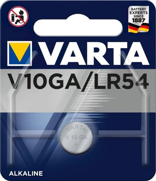 

Батарейка VARTA alkaline V 10 GA (LR54) BLI 1 (04274101401)