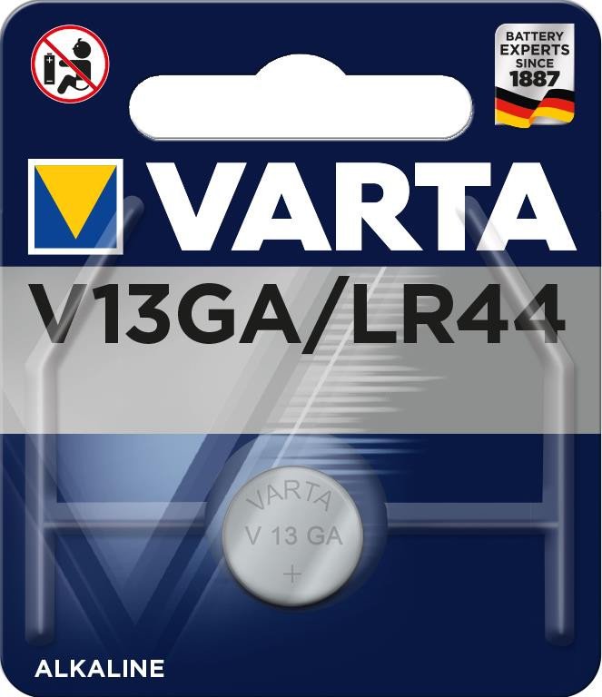 Батарейка VARTA alkaline V 13 GA (LR44, LR1154, AG13, А76) BLI 1 (04276101401)фото