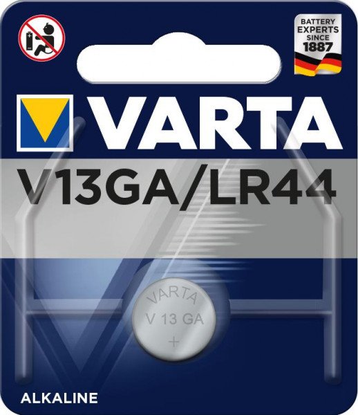 Батарейка VARTA alkaline V 13 GA (LR44, LR1154, AG13, А76) BLI 1 (04276101401)