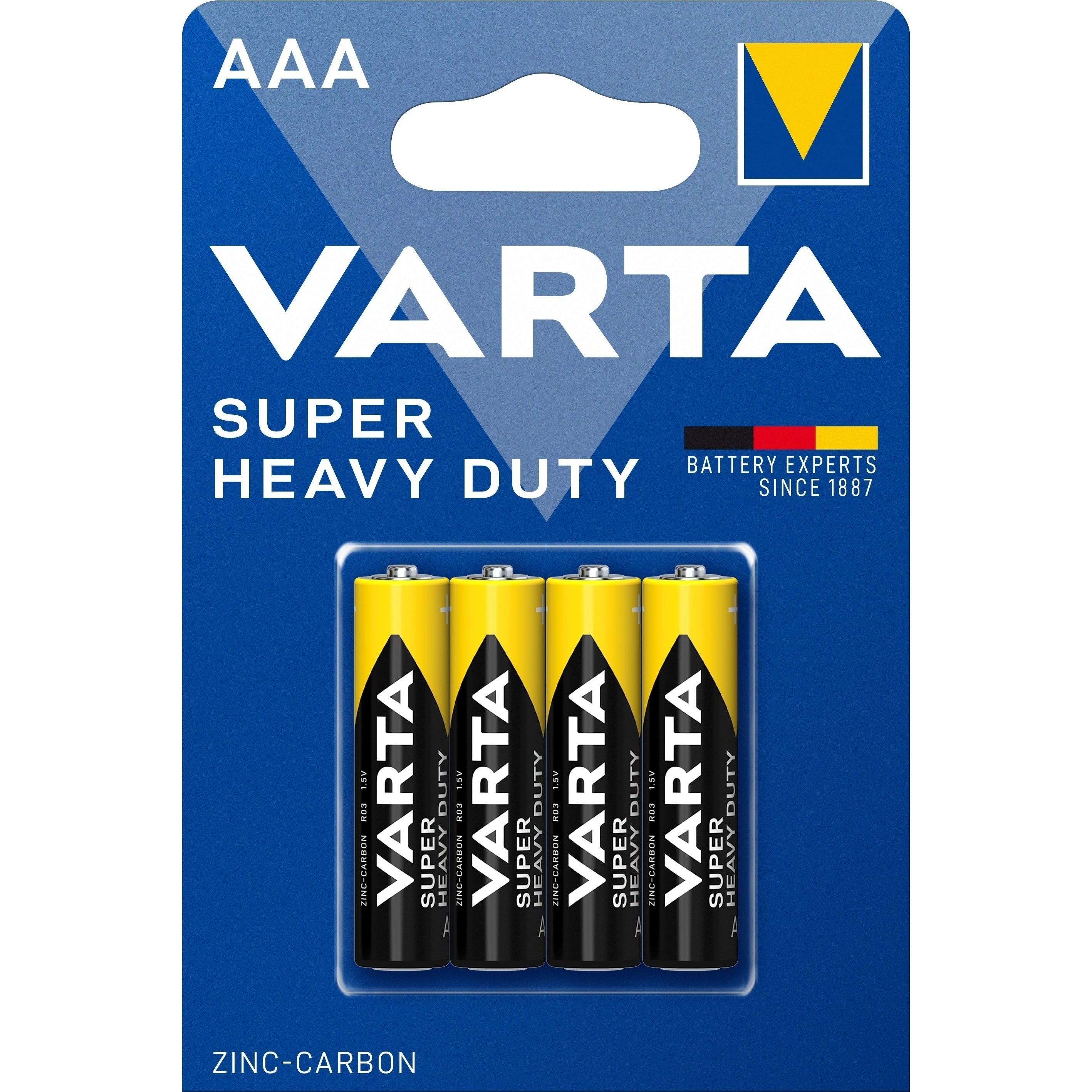 Батарейка VARTA Super Heavy Duty Zink-Carbon AAA BLI 4 (02003101414) фото 1