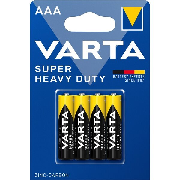 Акція на Батарейка VARTA Super Heavy Duty Zink-Carbon AAA BLI 4 (02003101414) від MOYO