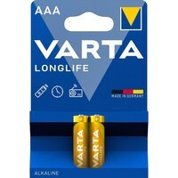 Батарейка VARTA LONGLIFE alkaline AAA BLI 2 (04103101412)