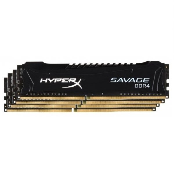 Пам'ять для ПК Kingston 16Gb DDR4 2666MHz HyperX Savage Black (4x4GB) (HX426C13SBK4/16)фото1
