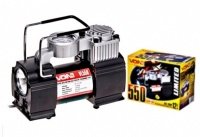 Автокомпрессор VOIN VL-550 150psi/15Amp/40л/прикур./фонарь/дефлятор/переходник на клеммы