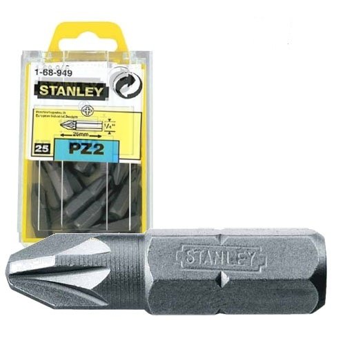 Набор бит Stanley 1/4" Pz2 х 25мм 25шт (1-68-949) фото1