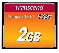 Карта памяти TRANSCEND CF 2GB 133X R50/W20 MB/s (TS2GCF133)
