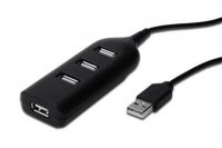 USB Хаб ASSMANN USB 2.0, пассивный Black 4 порта (AB-50001-1)