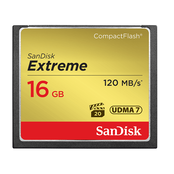 Карта памяти SANDISK CF 16GB Extreme R120/W85 MB/s (SDCFXS-016G-X46) фото 1