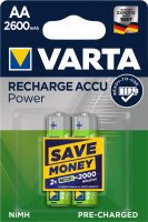 Аккумулятор VARTA RECHARGEABLE ACCU AA 2600mAh BLI 2 NI-MH (READY 2 USE) (5716101402)