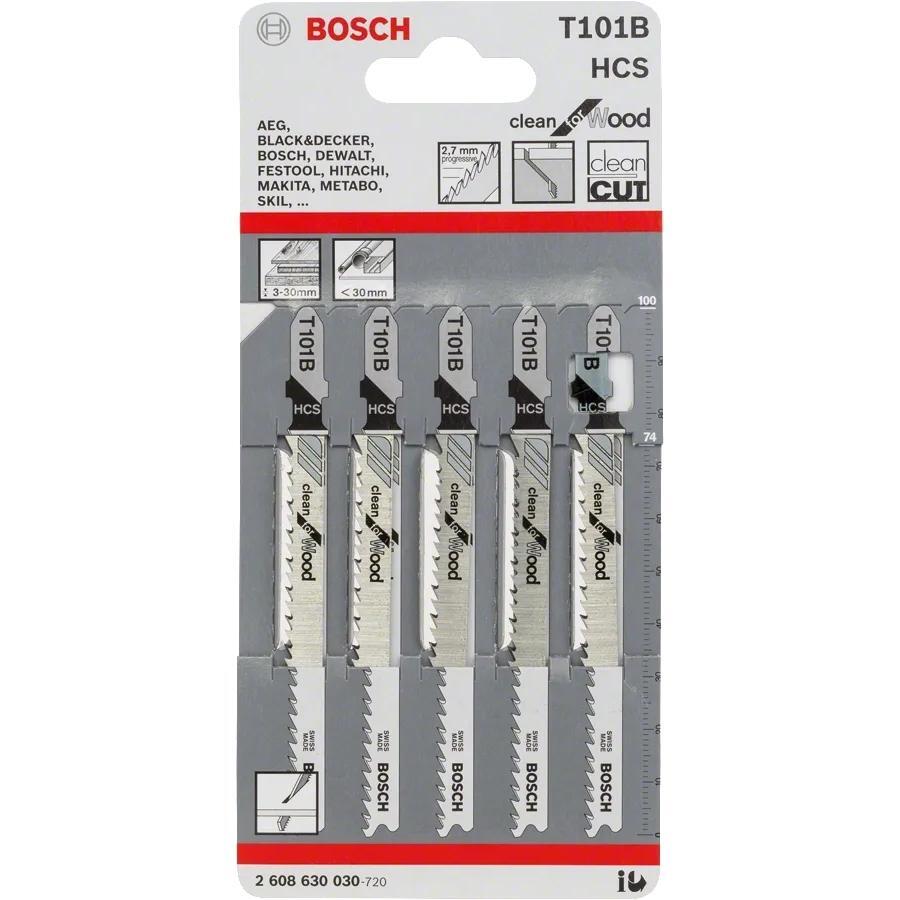 Полотно для лобзика Bosch HCS T 101 B, 5 шт (2.608.630.030) фото 1