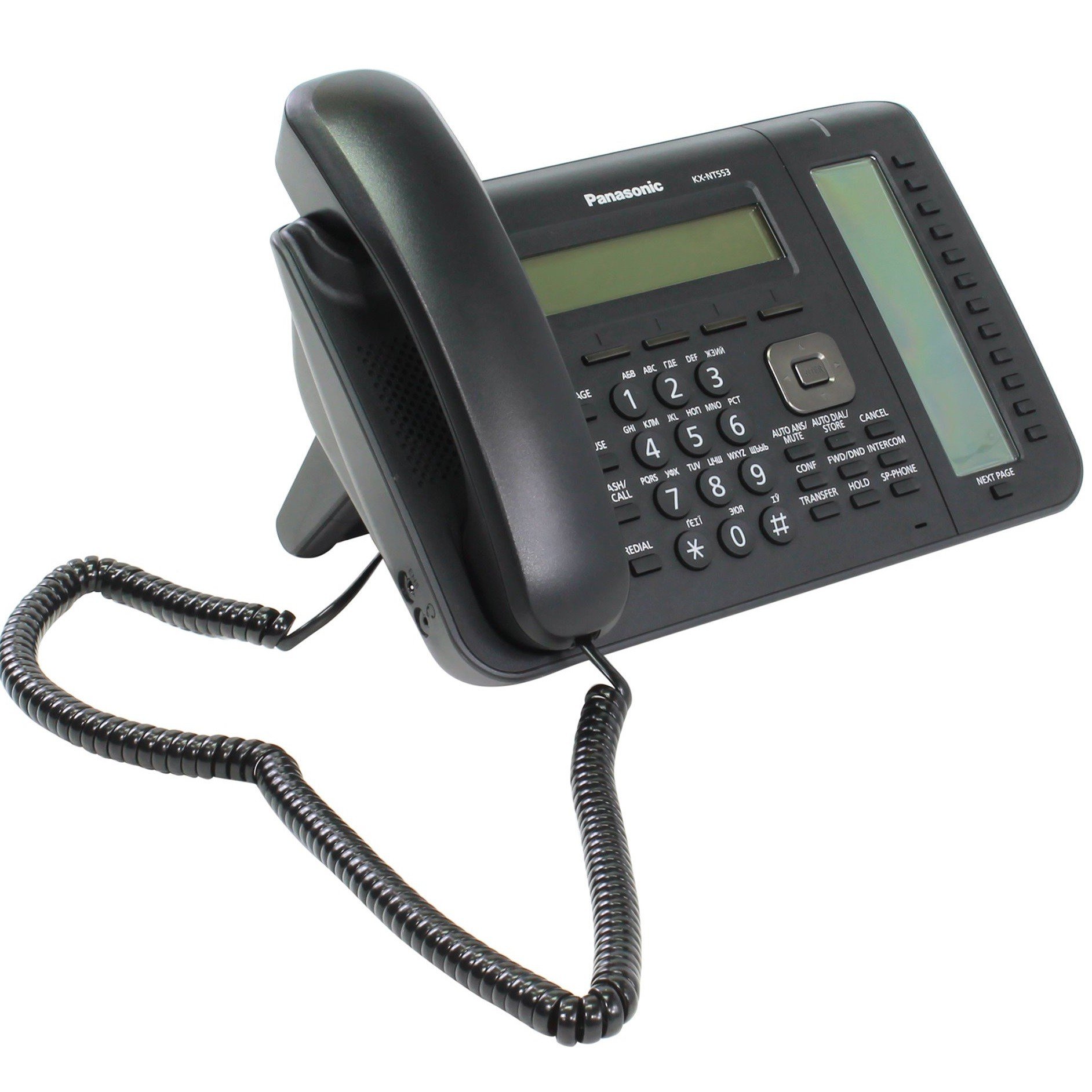 Проводной IP-телефон Panasonic KX-NT553RU-B Black для АТС Panasonic KX-TDE/NCP/NS фото 1