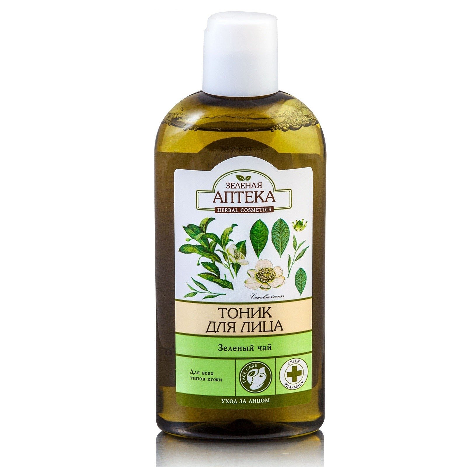 Тонік для обличчя Green Pharmacy Зелений чай для всіх типів шкіри 200 млфото1