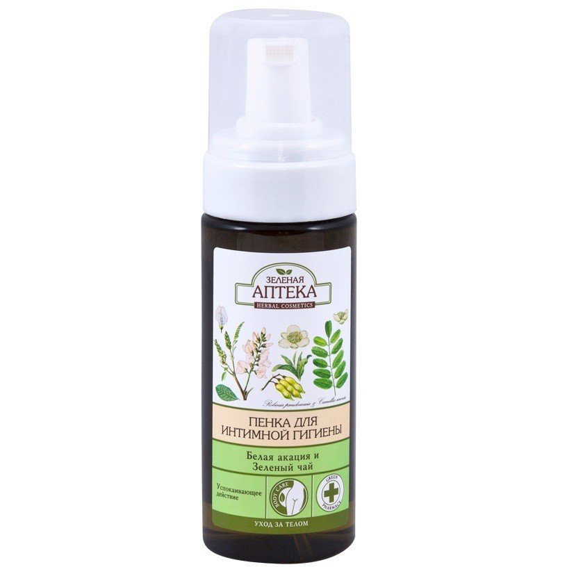 Пенка для интимной гигиены Green Pharmacy Акация и чай 150 мл фото 1