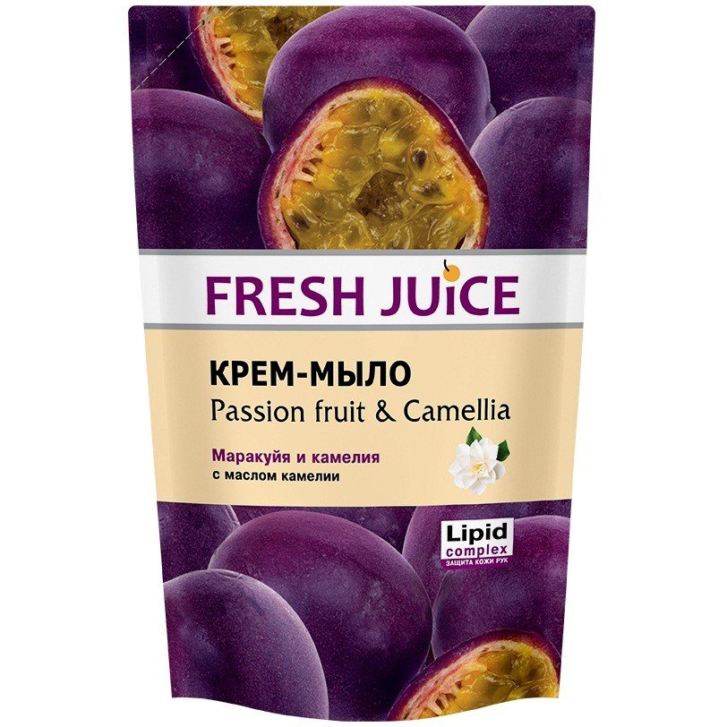 Жидкое крем-мыло Fresh Juice Маракуйя и камелия дой-пак 460 мл фото 1
