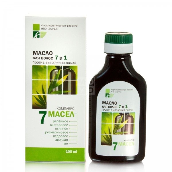 Масло Elfa Pharm 7 масел для волос 7в1, 100 мл.