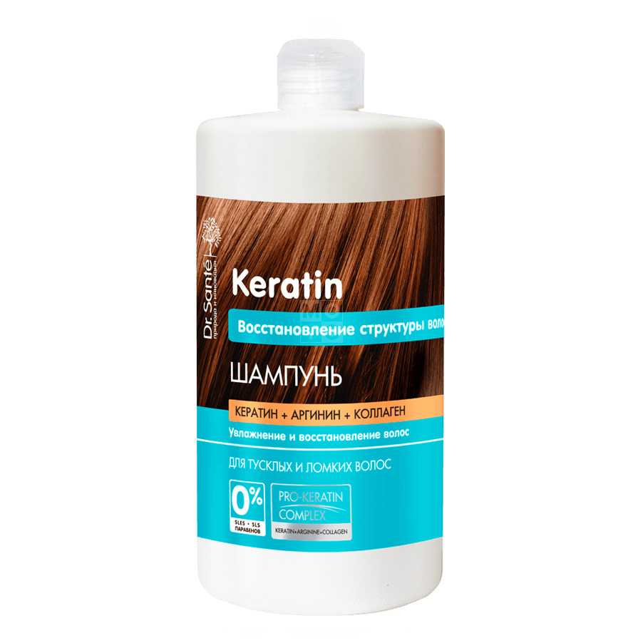 Шампунь для волос Dr. Sante Keratin 1 л фото 1
