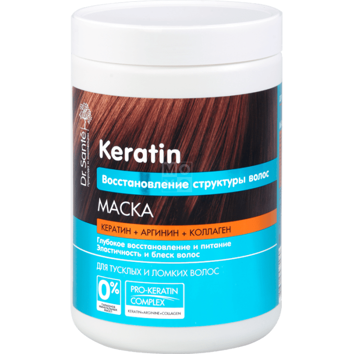 Маска для волос Dr. Sante Keratin 1 л фото 1