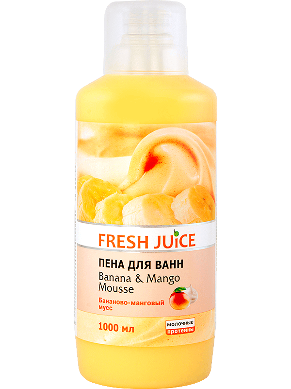Піна для ванни Fresh Juice Banana & Mango Mousse 1000 млфото1