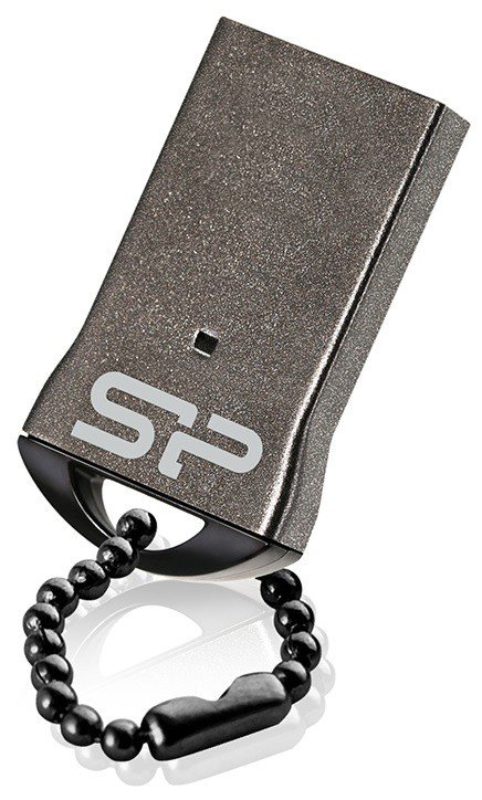 Накопитель USB 2.0 SILICON POWER Touch T01 32GB Black + chain (SP032GBUF2T01V1K) фото1