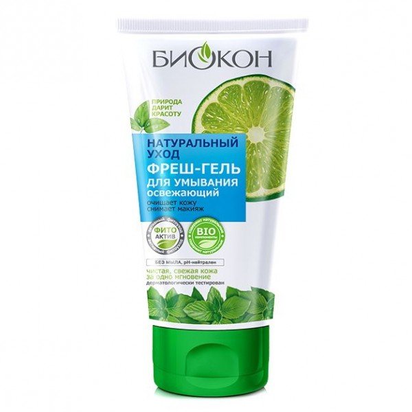 Гель для умывания Биокон Натуральный уход освежающий,150 мл.