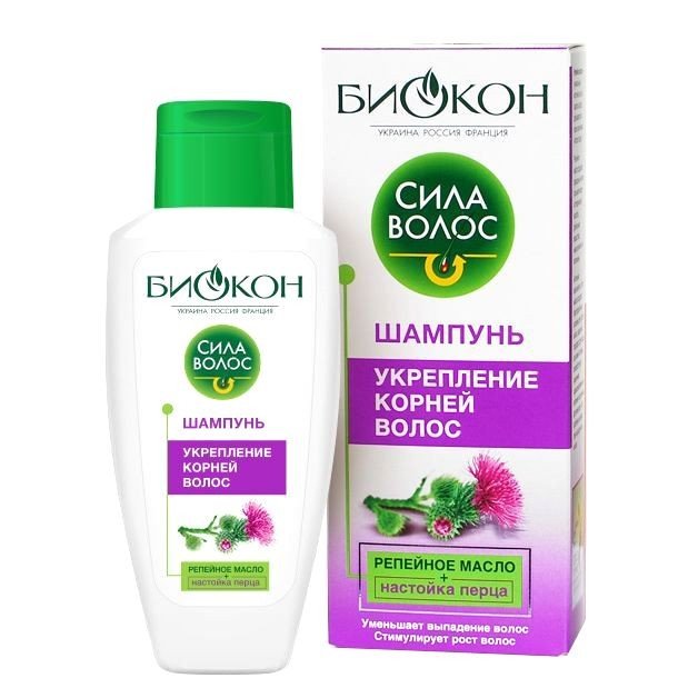 Шампунь Биокон Сила волос, укрепление корней волос, 215 мл. фото 1